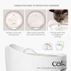 Fontanna poidełko miska na wodę dla kota Catit PIXI 2,5 L + filtr biała
